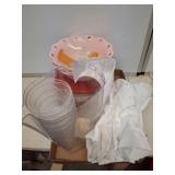 Household Items Including Bowls and Linens