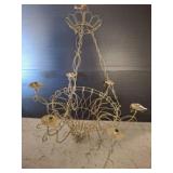 Metal Six-Light Chandelier, 33-Inch Diameter