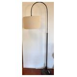 Metal Floor Lamp with Arched Arm and Shade