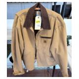 Carhartt Tan Canvas Jacket with Corduroy Collar