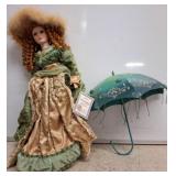 2003 Alexandra Porcelain Doll with Parasol
