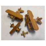 Four Wooden Model Airplanes