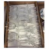 Eight Cut Glass Stemmed Goblets