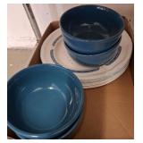 Home Style Country Goose Stoneware Plates & Bowls
