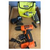 Ryobi and Black & Decker Cordless Drills with Extr