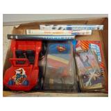 Superman Toys, DVDs, and Cards