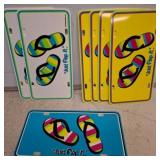 Novelty Metal License Plates, Flip-Flop Theme