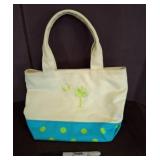 Palmetto Pouches Canvas Tote Bag with Polka Dots