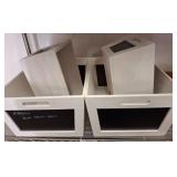 Wood Storage Crates With Blackboard Panels