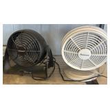 Two Electric Desktop Fans: Blizzard & Holmes