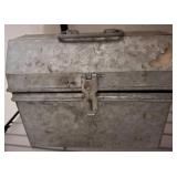 Metal Storage Box With Hinged Lid and Latch