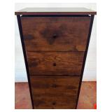 Vertical Chest with Four Drawers on Metal Frame