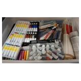 Acrylic Paints, Brushes, and Art Supplies