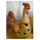 Glazed Ceramic Rooster Lantern