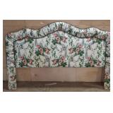 Upholstered Headboard With Floral Pattern Fabric