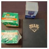 Sports Cards with Boxes and Album Collection