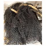 Black Fishing Net with Yellow Rope Trim
