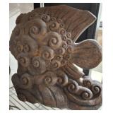 Plastered Fish-Shaped Decorative Sculpture
