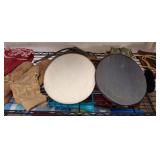 Military Caps, Gavel, Boots, and Assorted Items