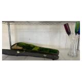 Violin Case with Bow and Flute Glassware Set