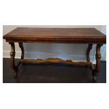 Wood Console Table with Folding Top