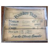 Decorative Wooden Tray With Printed French Text