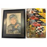 NASCAR Collectibles Lot With Framed Portrait