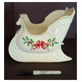 Lenox Porcelain Holiday-Themed Sleigh Centerpiece