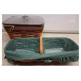 Longaberger Baskets with Liners and Lid
