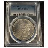 1884-O Morgan Silver Dollar, PCGS MS63