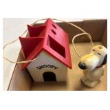 Snoopy Doghouse and Figurine Set with String