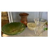 Ceramic, Glass, and Woven Decor Items