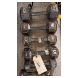 TSA Hex Dumbbells, 5-25 Lbs