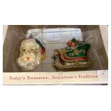 Fitz and Floyd Holiday Ducks and Santa Decor Set