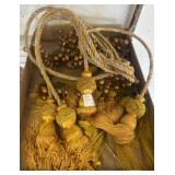 Gold-Toned Decorative Tassels and Berry Sprays
