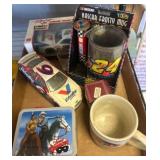 NASCAR Memorabilia Lot with Cars and Mugs