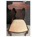 Mahogany Chair with Upholstered Seat