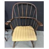 Wood Windsor Armchair with Removable Cushion