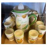 Ceramic Juice Set with Pitcher and Cups