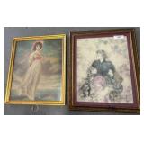 Two Framed Art Prints with Gilded Frames