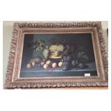 Fruit Still Life Oil on Canvas by H. Peterson