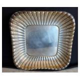 Sterling Silver Square Fluted Dish, Marked