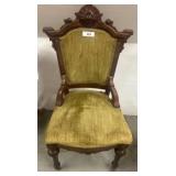Wooden Chair with Upholstered Seat and Backrest