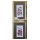 Two Frankie Buckley Floral Prints, 11x15