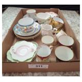 Decorative Cups and Saucers Set