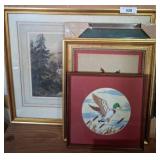 Framed Artworks in Gold Frames
