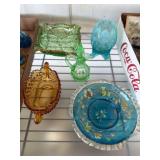 Pressed Glass Items in Various Colors