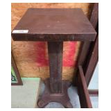 Wooden Pedestal Table, 15x15x37