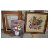 Framed Artwork & Empty Frame Lot, 20x20 Max Dimens