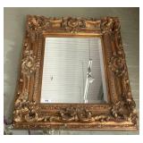 Gilded Ornate Rectangular Wall Mirror, 32x36